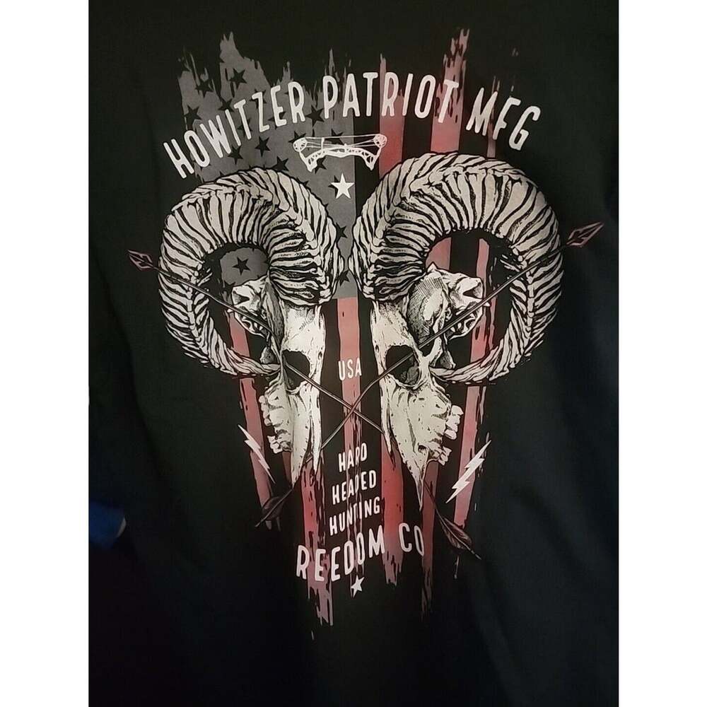Howitzer Style Men's T-Shirt Patriot Hunt Military Grunt MFG Sz M CR6 Excellent